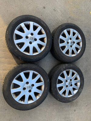 Комплект легкосплавних дисків 4/114,3 з гумою 205/55 R16 Nissan.,б.в. 980809 фото