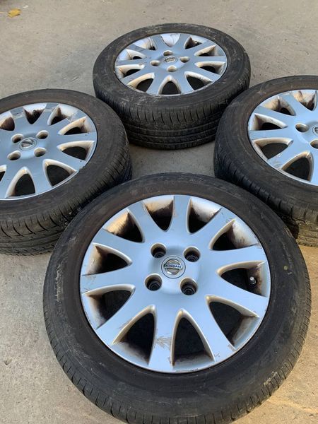 Комплект легкосплавних дисків 4/114,3 з гумою 205/55 R16 Nissan.,б.в. 980809 фото