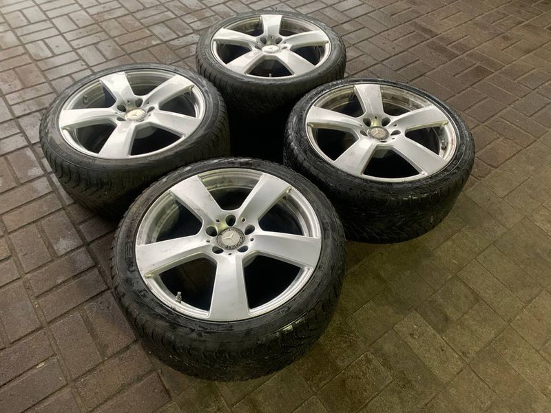 Комплект дисків Mercedes 5/112 із гумою Nokian 245/40/R18, б.в. 245/40/R18 фото